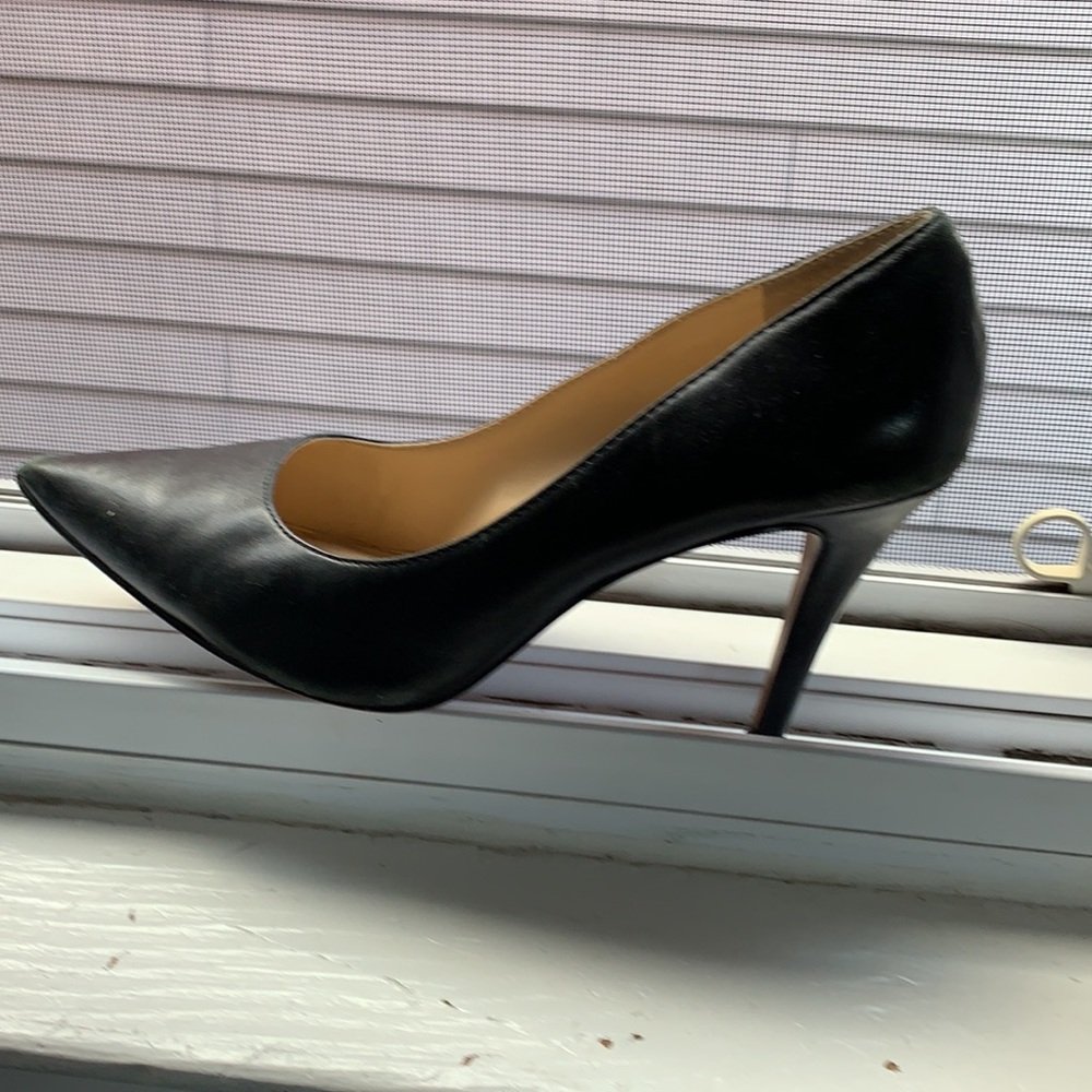 Woman heels black leather